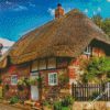 Thatched Cottage House diamond painting