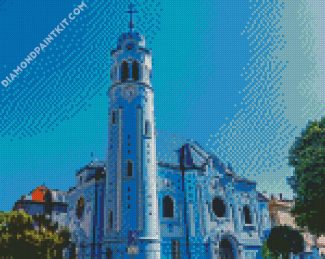 The Blue Church Slovakia diamond painting