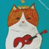 Ukulele Cat diamond painting