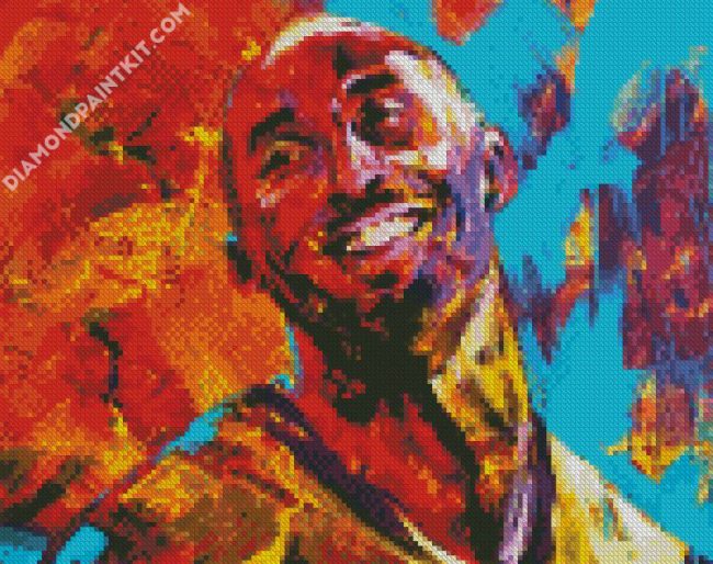 Abstract Kobe Bryant diamond painting