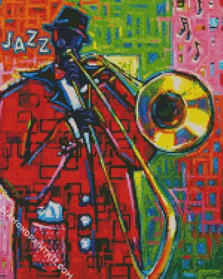 Abstract Trombone diamond painting