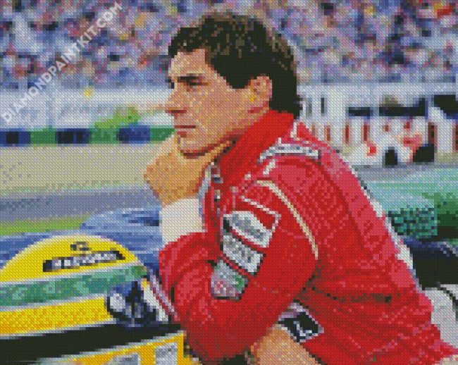 Aesthetic Ayrton Senna diamond painting