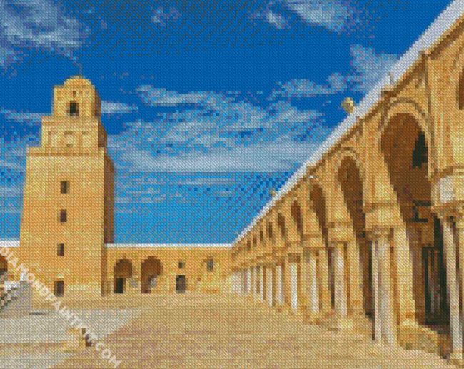 Aesthetic Great Mosque Of Kairouan Tunisia diamond painting