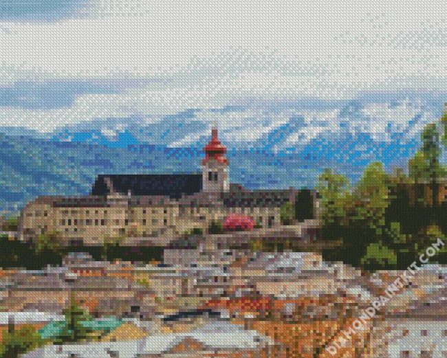 Aesthetic Nonnberg Salzburg diamond painting