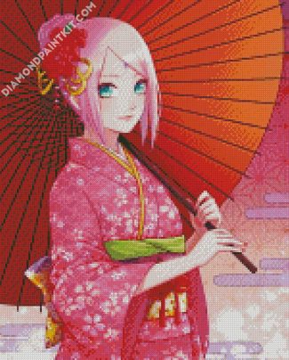 aesthetic Sakura Haruno diamond painting