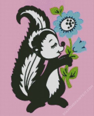 Aesthetic Skunk diamond painting