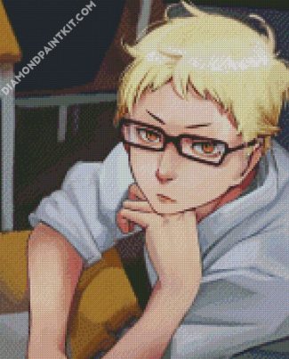 Aesthetic Tsukishima Illustration diamond painting