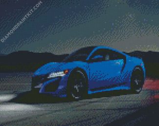 Aesthetic Blue Acura NSX diamond painting