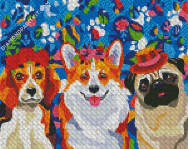 Aesthetic Cute Dogs diamond painting