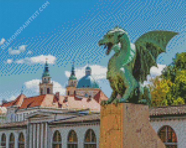 Aesthetic Dragon Bridge diamond painting