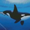 Aesthetic Killer Whale diamond painting