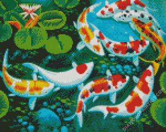 Aesthetic Koi Fish diamond painting