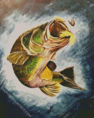 Aesthetic Largemouth Bass diamond painting