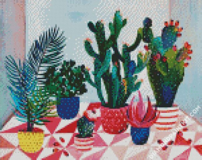 Aesthetic Succulent diamond painting