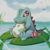 Aesthetic Totodile Pokemon diamond painting