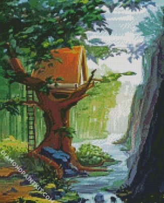 Aesthetic Treehouse diamond painting