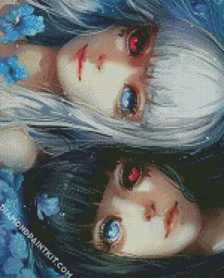 Aesthetic Twin Girls diamond painting