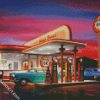 American Old Gas Station diamond painting