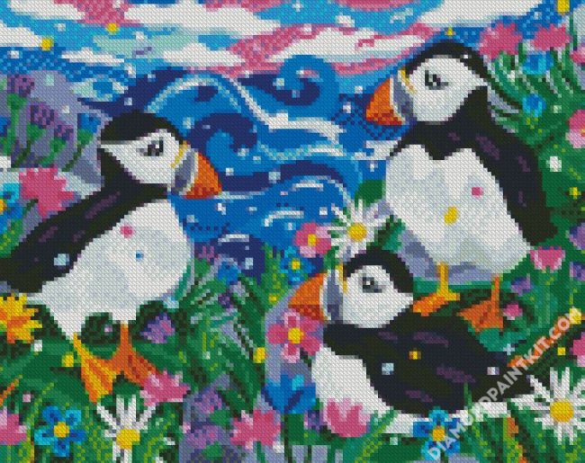 Artistic Birds diamond painting