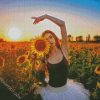 Ballerina And Sunflowers diamond painting