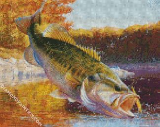 Beautiful Largemouth Bass diamond painting