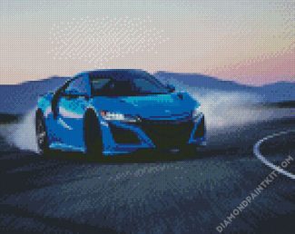 Blue Acura NSX diamond painting