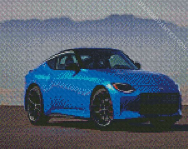 Blue Nissan Z Car diamond painting