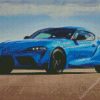 Blue Toyota Supra Mark IV diamond painting