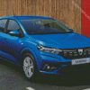 Blue Dacia Sandero diamond painting