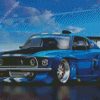 Blue Sport Car diamond painting