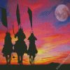 Brave Samurais Silhouette diamond painting