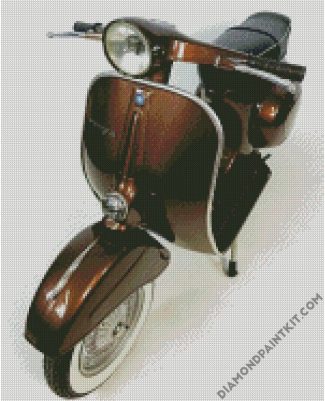 Brown Scooter diamond painting