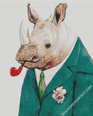 Classy Rhino diamond painting