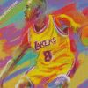 Colorful Abstract Kobe Bryant diamond painting