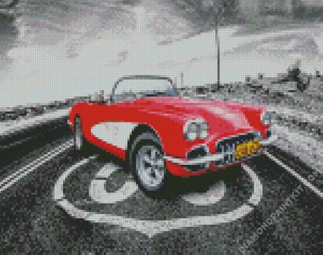 Corvette Route 66 diamond painting