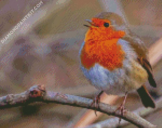 Cute Robin Bird diamond painting