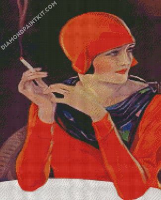 Deco Lady Smoking diamond painting