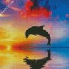 Dolphin Silhouette diamond painting