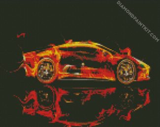 Fire Car diamond painting