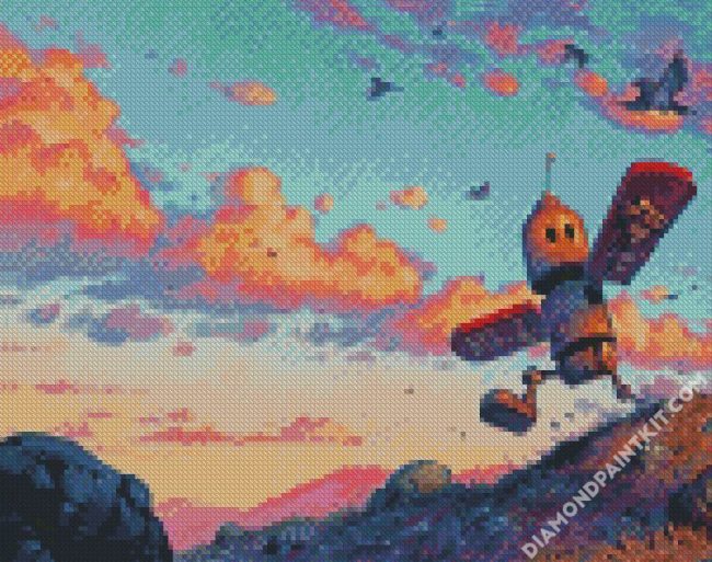 Flying Robot diamond painting