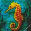 Golden Seahorse diamond painting