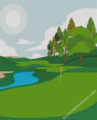 Golf Landscape diamond painting