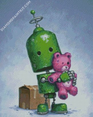 Green Robot diamond painting