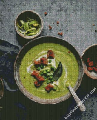 Green Soup diamond painting