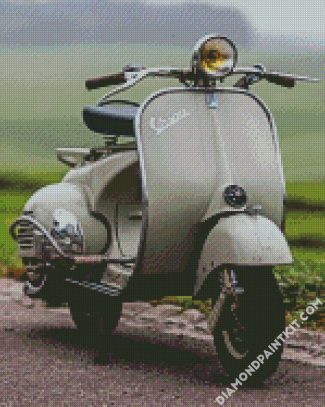 Grey Scooter diamond painting