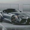 Grey Supra Sport Car diamond painting