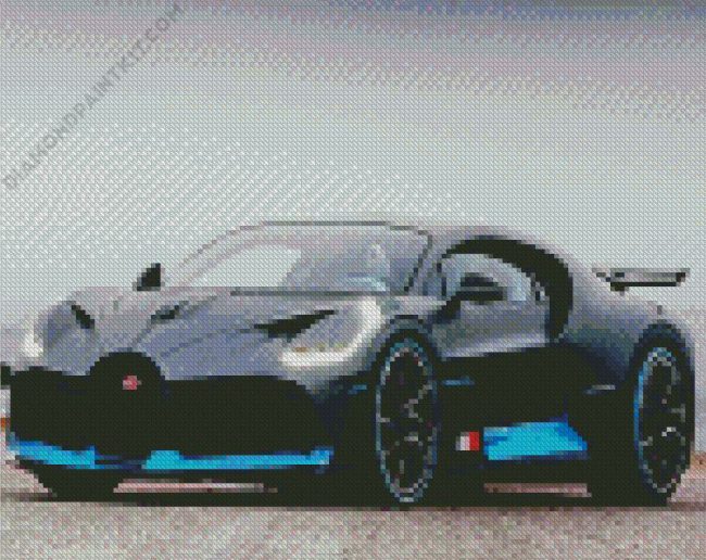 Grey Bugatti Divo diamond painting