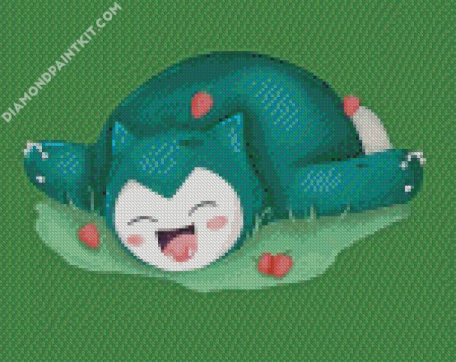 Happy Snorlax diamond painting