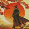 Lonely Samurai Man diamond painting