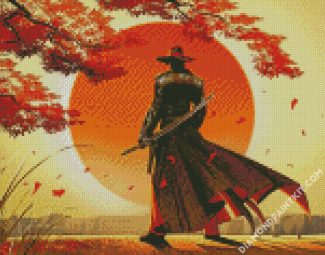 Lonely Samurai Man diamond painting